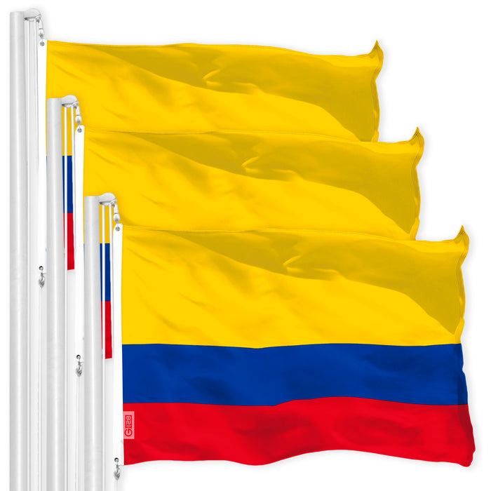 Colombia Colombian Flag 3x5 Ft 3-Pack 150D Printed Polyester By G128