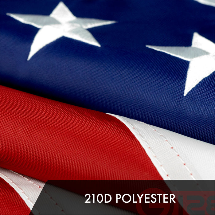 G128 American USA Flag 8x12 Ft ToughWeave Series Embroidered 300D Polye - 4