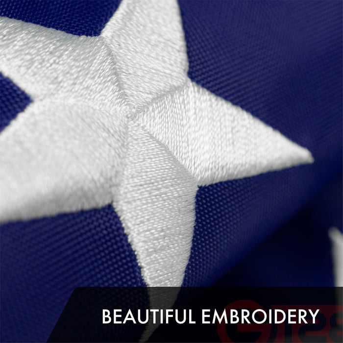 G128 Combo Pack: American USA Flag 2.5x4 Ft & Arizona AZ  2.5x4 Ft | Both ToughWeave Series Embroidered 300D Polyester, Embroidered Design, Indoor/Outdoor, Brass Grommets