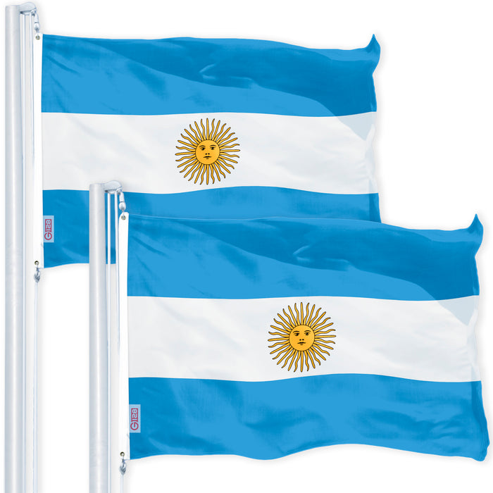 Argentina Argentinian Flag 3x5 Ft 2-Pack 150D Printed Polyester By G128