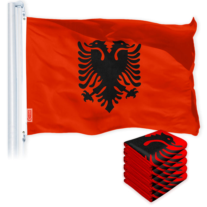 Albania Albanian Flag 3x5 Ft 5-Pack 150D Printed Polyester By G128