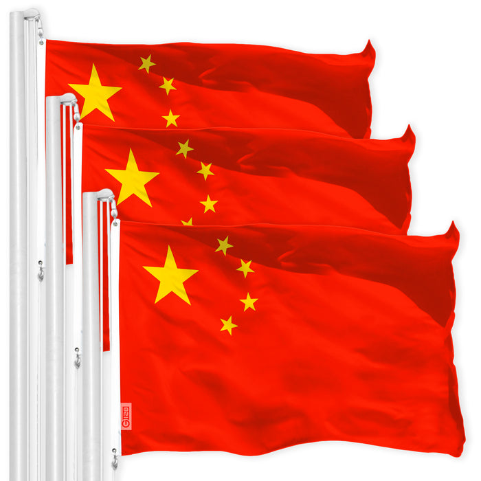 China Chinese Flag 3x5 Ft 3-Pack 150D Printed Polyester By G128