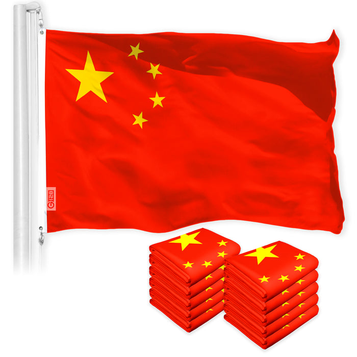 China Chinese Flag 3x5 Ft 10-Pack 150D Printed Polyester By G128