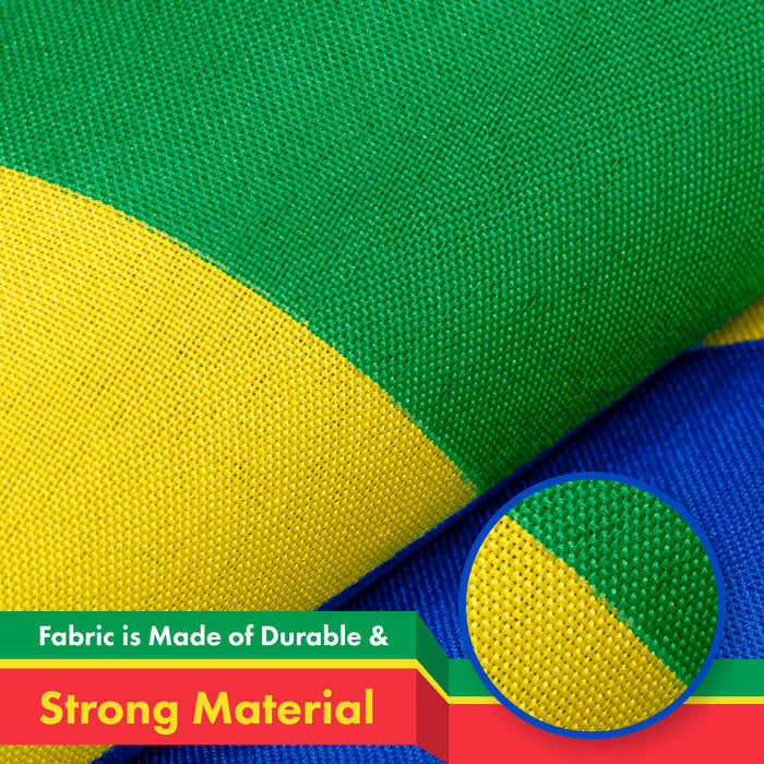 G128 3 Pack: Ethiopia (Ethiopian) Flag | 3x5 feet | Printed 150D Indoor/Outdoor, Vibrant Colors, Brass Grommets, Quality Polyester, Much Thicker More Durable Than 100D 75D Polyester