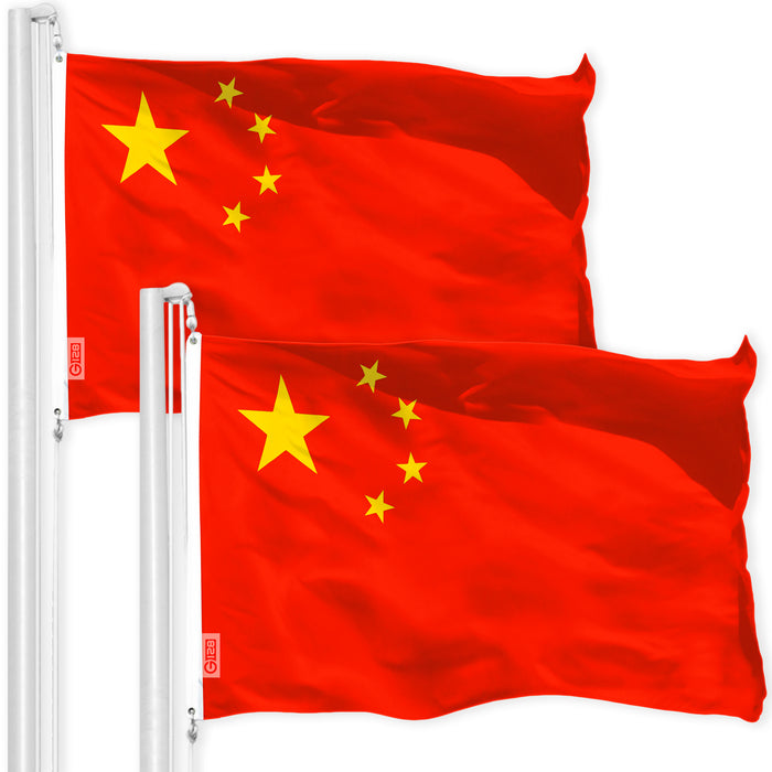 China Chinese Flag 3x5 Ft 2-Pack 150D Printed Polyester By G128