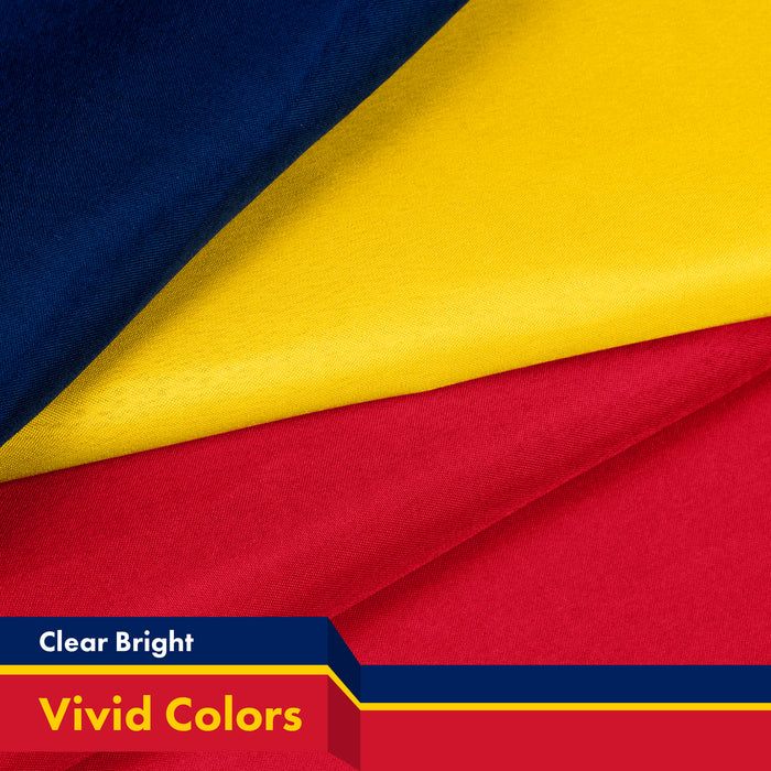 G128 10 Pack: Chad (Chadian) Flag | 3x5 feet | Printed 150D Indoor/Outdoor, Vibrant Colors, Brass Grommets, Quality Polyester, Much Thicker More Durable Than 100D 75D Polyester