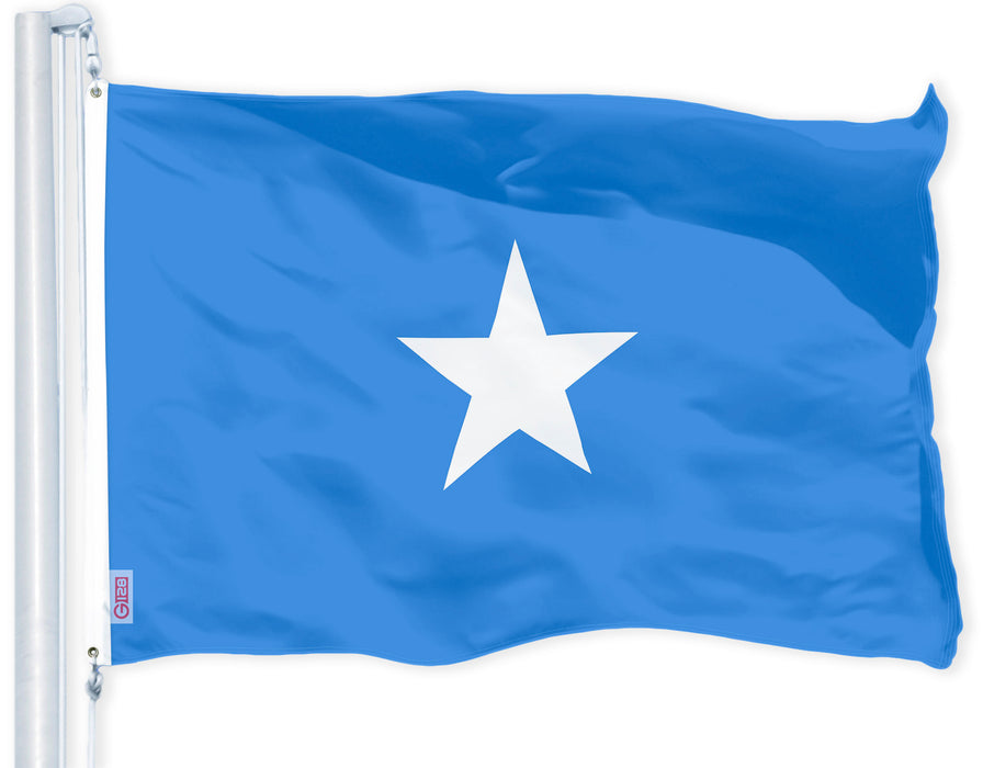 Somalia (Somali) Flag | 3x5 feet | Printed 150D, Indoor/Outdoor, Vibrant Colors, Brass Grommets, Quality Polyester, Much Thicker More Durable Than 100D and 75D Polyester
