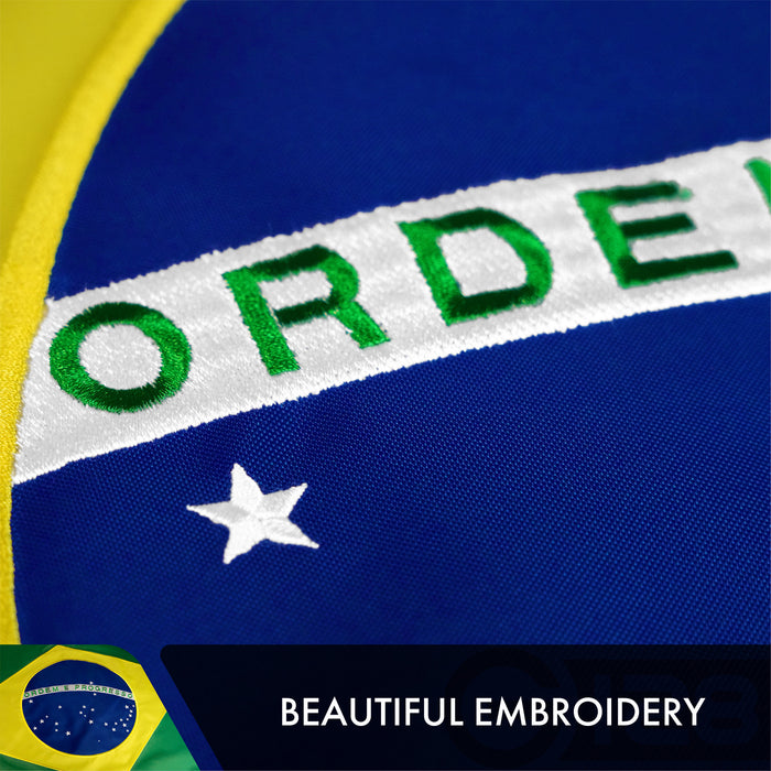 Brazil Brazilian Flag 3x5 Ft 5-Pack Double-sided Embroidered Polyester By G128