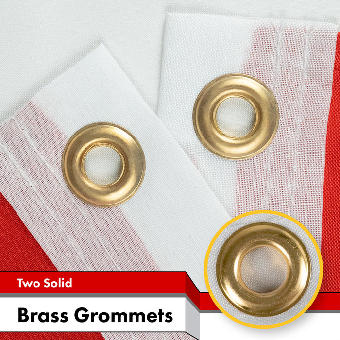 G128 - Canada (Canadian) Flag 3x5 FT Printed Brass Grommets 150D Polyester Indoor/Outdoor - Much Thicker More Durable Than 100D 75D Polyester