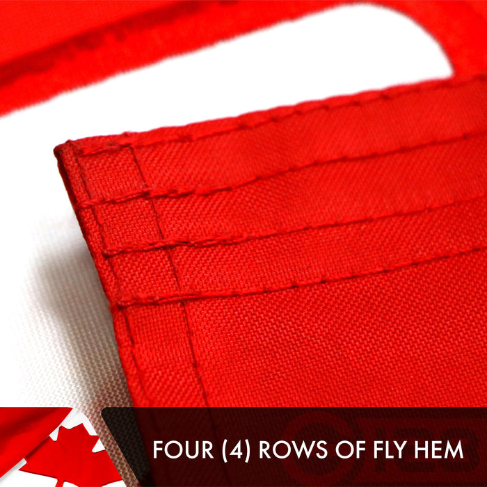 G128 10 Pack: Canada Canadian Flag | 2.5x4 Ft | Double ToughWeave Series Double Sided Embroidered 210D Polyester | Country Flag, Embroidered Design, Indoor/Outdoor, Brass Grommets, Heavy Duty, 3-ply