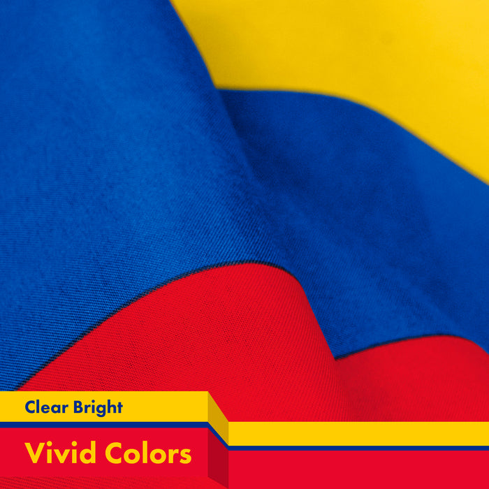 Colombia Colombian Flag 3x5 Ft 10-Pack 150D Printed Polyester By G128
