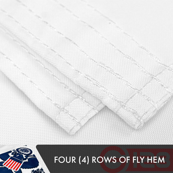 G128 2 PACK: US Coast Guard Flag 3x5 Ft Double-sided Embroidered Polyester