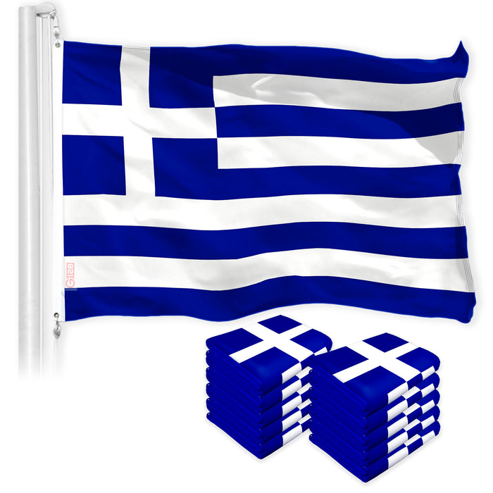 Greece Greek Flag 3x5 Ft 10-Pack 150D Printed Polyester By G128