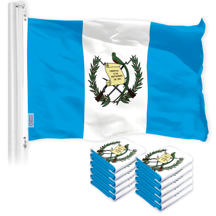Guatemala Guatemalan Flag 3x5 Ft 10-Pack 150D Printed Polyester By G128