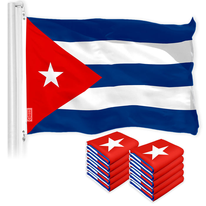 Cuba Cuban Flag 3x5 Ft 10-Pack 150D Printed Polyester By G128