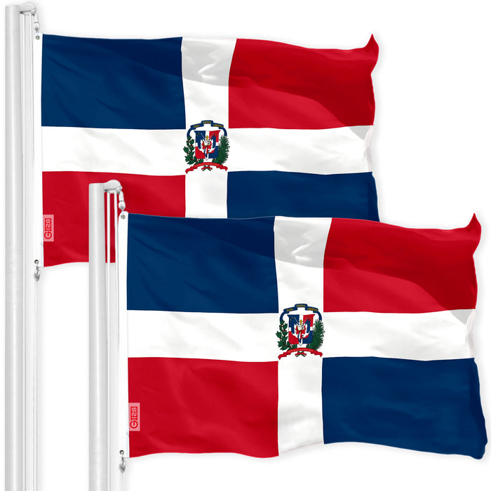 Dominican Republic Dominican Flag 3x5 Ft 2-Pack 150D Printed Polyester By G128