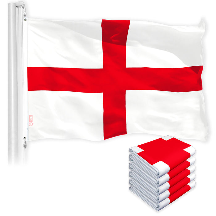 England English Flag 3x5 Ft 5-Pack 150D Printed Polyester By G128