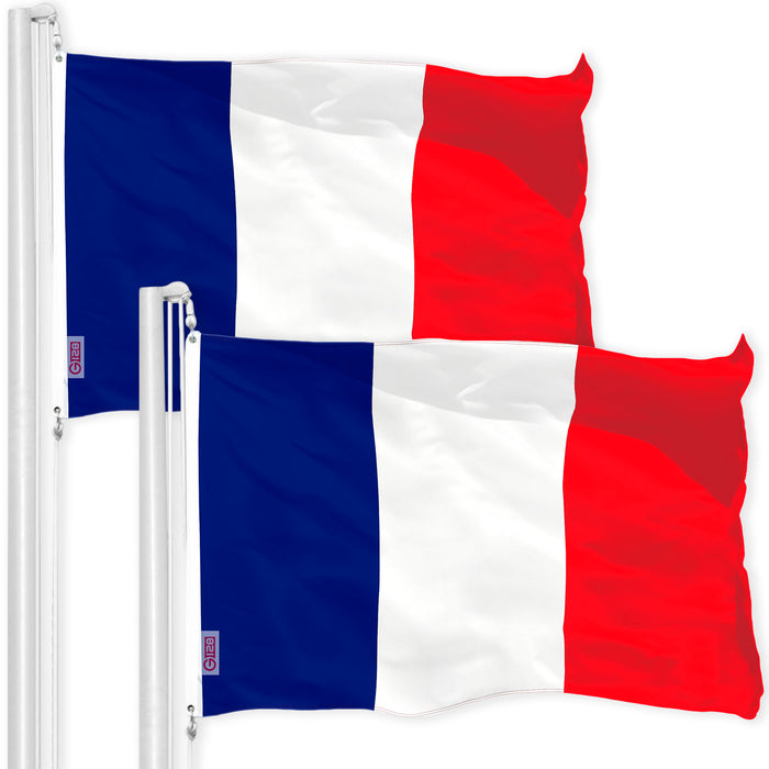 France French Flag 3x5 Ft 2-Pack 150D Printed Polyester By G128