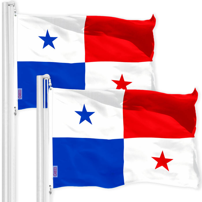 Panama Panamanian Flag 3x5 Ft 2-Pack 150D Printed Polyester By G128