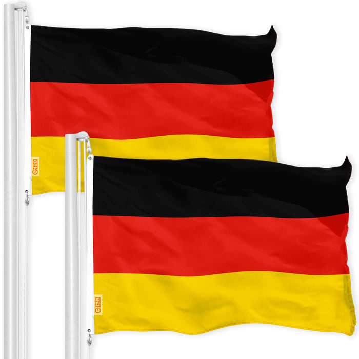 Germany German Flag 3x5 Ft 2-Pack 150D Printed Polyester By G128