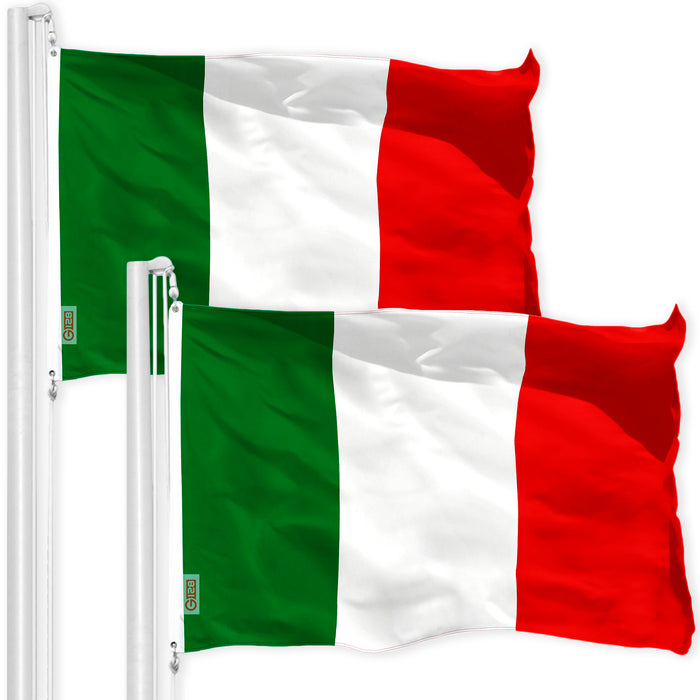 Italy Italian Flag 3x5 Ft 2-Pack 150D Printed Polyester By G128