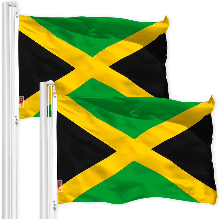 Jamaica Jamaican Flag 3x5 Ft 2-Pack 150D Printed Polyester By G128