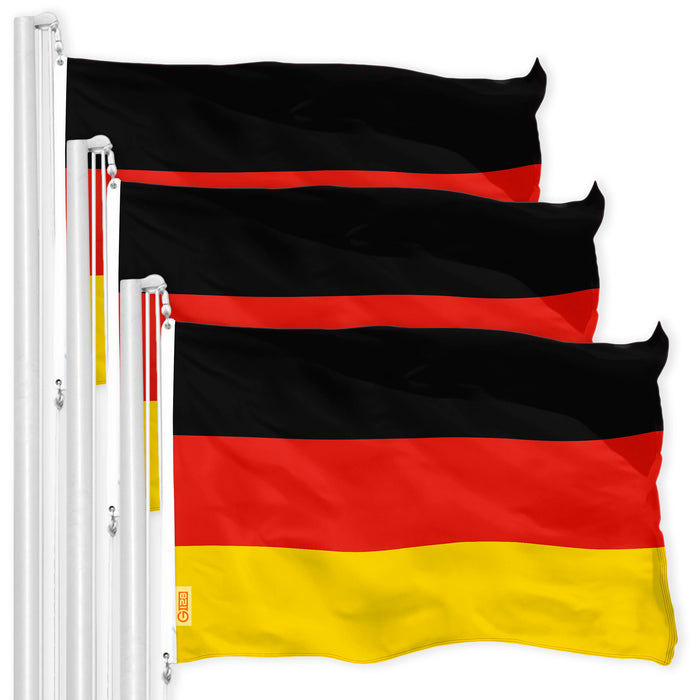 Germany German Flag 3x5 Ft 3-Pack 150D Printed Polyester By G128