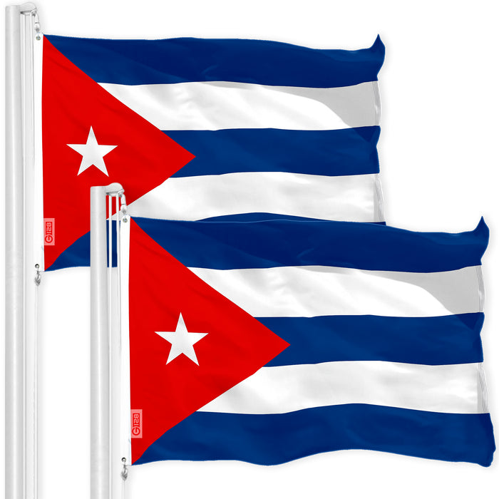 Cuba Cuban Flag 3x5 Ft 2-Pack 150D Printed Polyester By G128