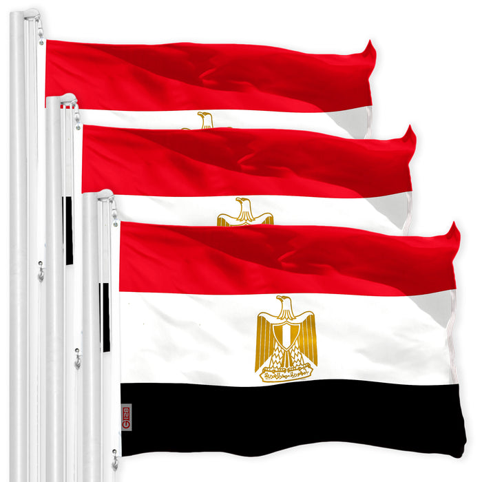 Egypt Egyptian Flag 3x5 Ft 3-Pack 150D Printed Polyester By G128