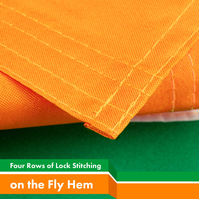 G128 Combo Pack: American USA Flag 2x3 Ft & Ireland Irish Flag  2x3 Ft | Both LiteWeave Pro Series Printed 150D Polyester, Brass Grommets