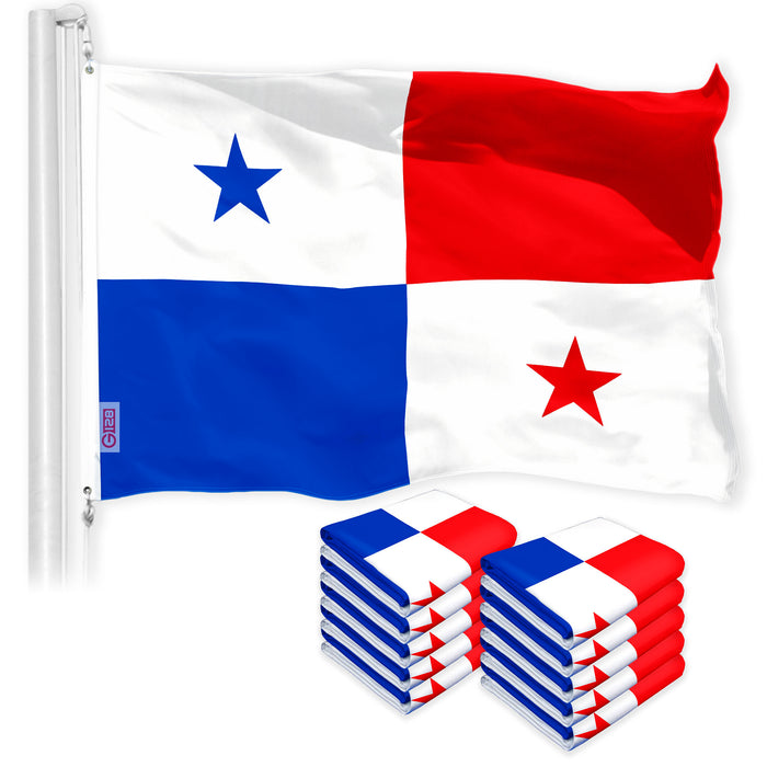 Panama Panamanian Flag 3x5 Ft 10-Pack 150D Printed Polyester By G128
