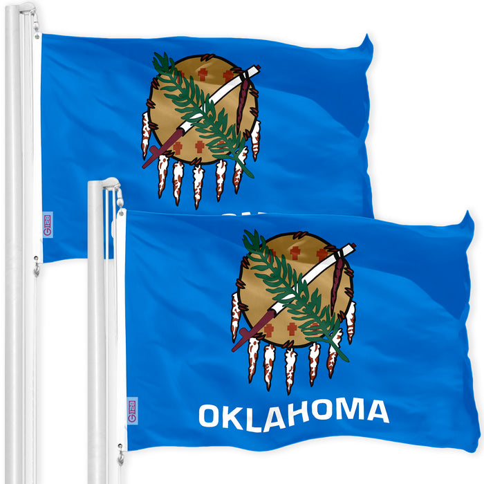 Oklahoma OK State Flag 3x5 Ft 2-Pack 150D Printed Polyester By G128