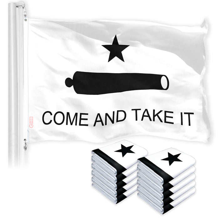 Come and Take It Flag 3x5 Ft 10-Pack Printed 150D Polyester By G128