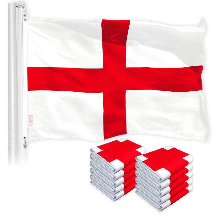 England English Flag 3x5 Ft 10-Pack 150D Printed Polyester By G128