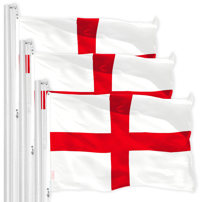 England English Flag 3x5 Ft 3-Pack 150D Printed Polyester By G128