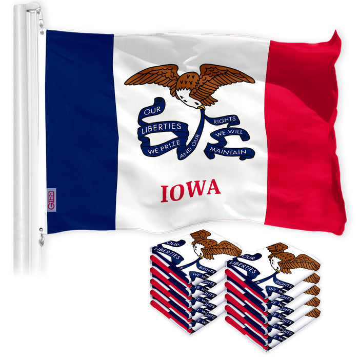 Iowa IA State Flag 3x5 Ft 10-Pack 150D Printed Polyester By G128