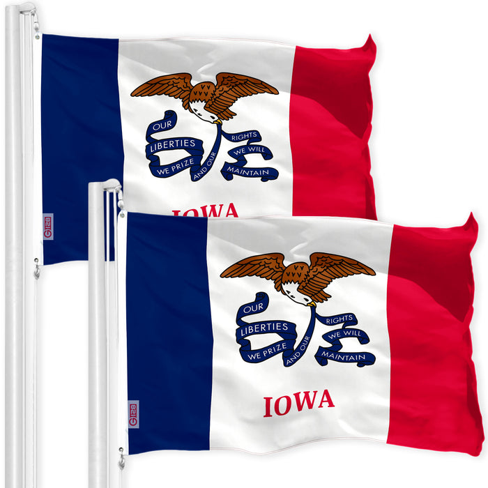 Iowa IA State Flag 3x5 Ft 2-Pack 150D Printed Polyester By G128