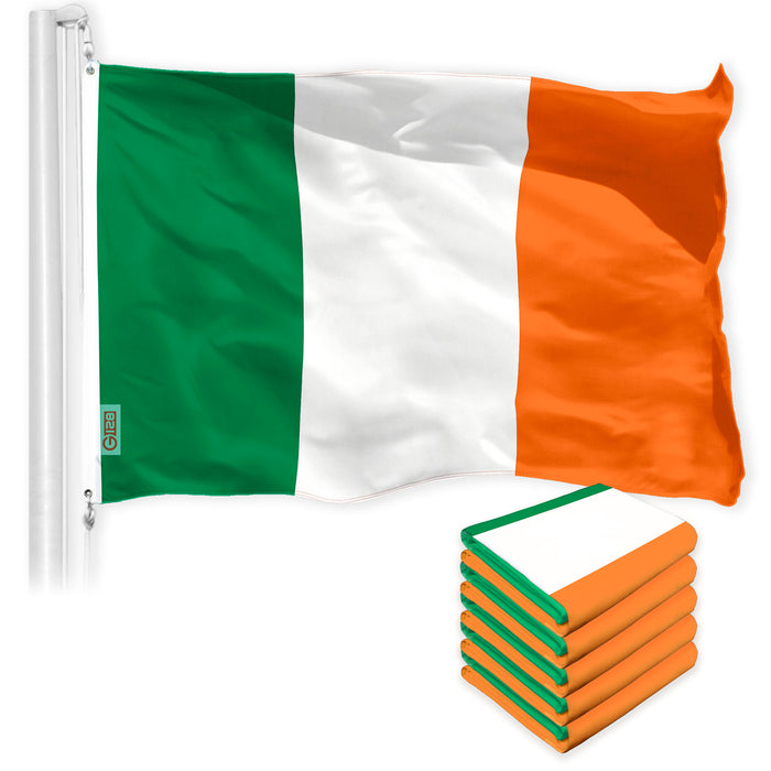Ireland Irish Flag 3x5 Ft 5-Pack 150D Printed Polyester By G128