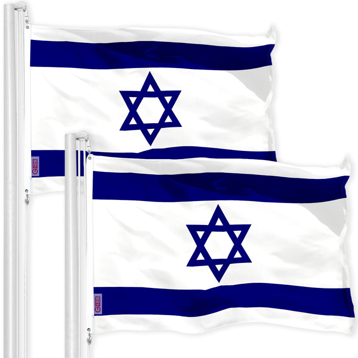 Israel Israeli Flag 3x5 Ft 2-Pack 150D Printed Polyester By G128