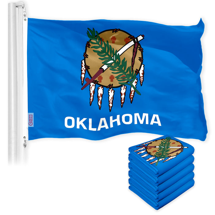 Oklahoma OK State Flag 3x5 Ft 5-Pack 150D Printed Polyester By G128