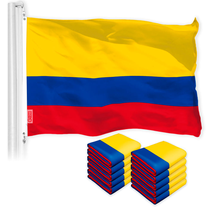 Colombia Colombian Flag 3x5 Ft 10-Pack 150D Printed Polyester By G128