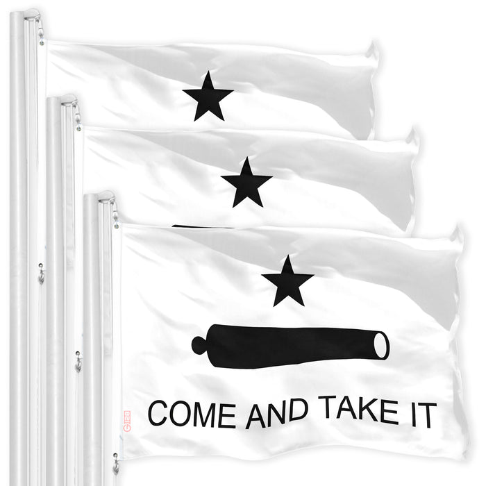 Come and Take It Flag 3x5 Ft 3-Pack Printed 150D Polyester By G128