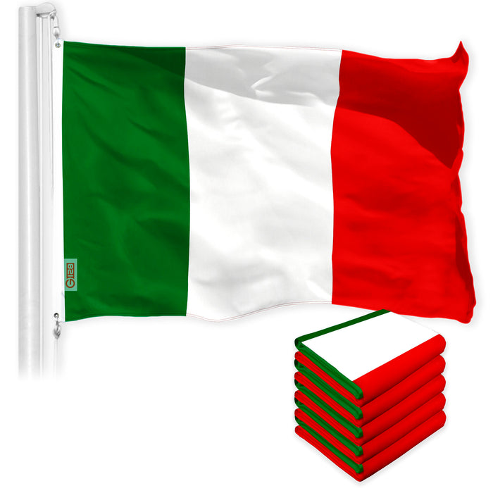 Italy Italian Flag 3x5 Ft 5-Pack 150D Printed Polyester By G128
