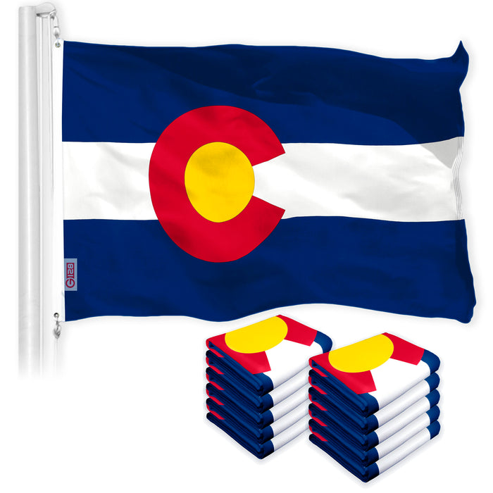 Colorado CO State Flag 3x5 Ft 10-Pack 150D Printed Polyester By G128