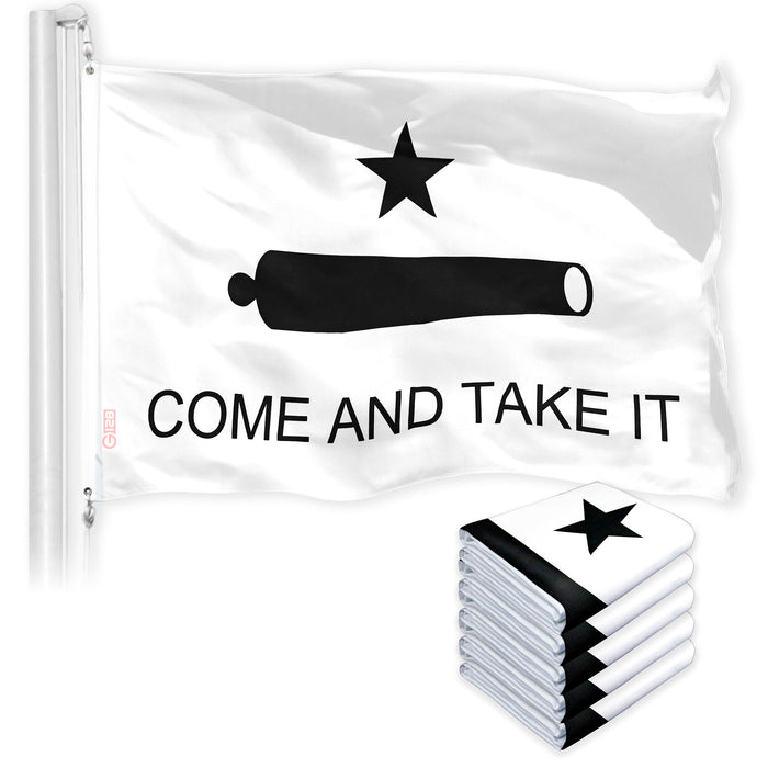 Come and Take It Flag 3x5 Ft 5-Pack Printed 150D Polyester By G128