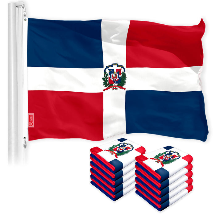 Dominican Republic Dominican Flag 3x5 Ft 10-Pack 150D Printed Polyester By G128