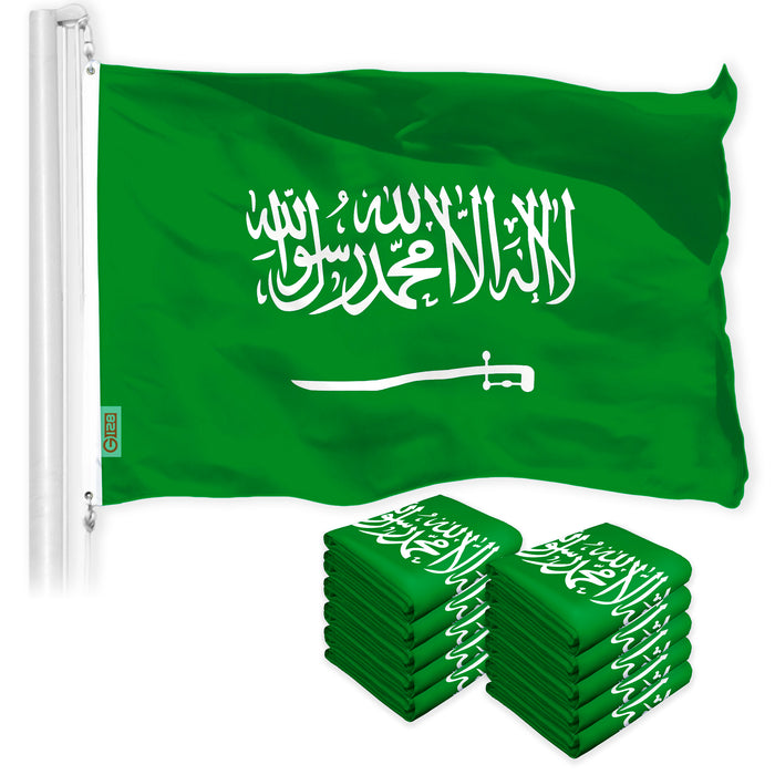 Saudi Arabia Saudi Arabian Flag 3x5 Ft 10-Pack 150D Printed Polyester By G128