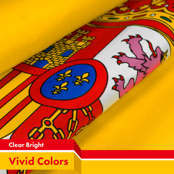Spain Spanish Flag 3x5 Ft 5-Pack 150D Printed Polyester By G128