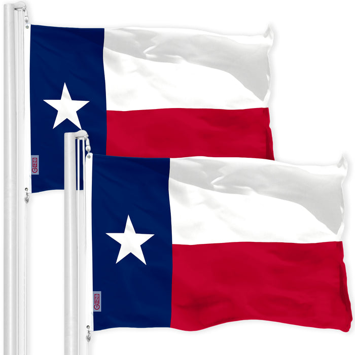 Texas TX State Flag 3x5 Ft 2-Pack 150D Printed Polyester By G128