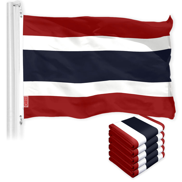 Thailand Thai Flag 3x5 Ft 5-Pack 150D Printed Polyester By G128